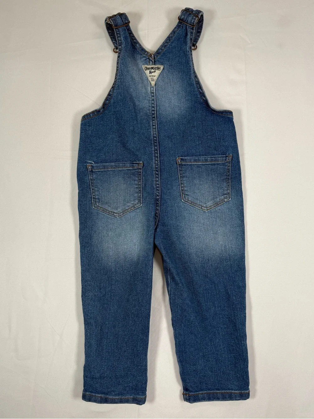OSHKOSH B’GOSH Girls Floral Embroidered Denim Overalls 2T Cottagecore Western